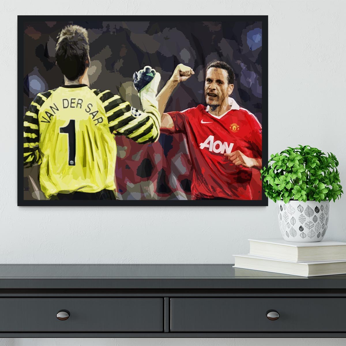Van Der Sar And Rio Ferdinand Framed Print - Canvas Art Rocks - 2