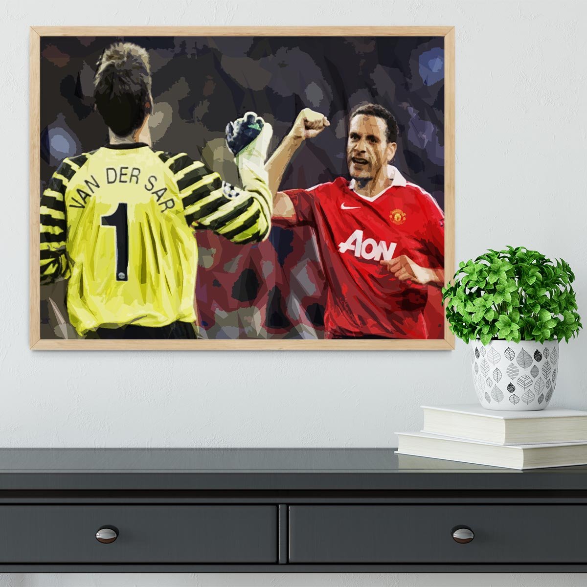 Van Der Sar And Rio Ferdinand Framed Print - Canvas Art Rocks - 4