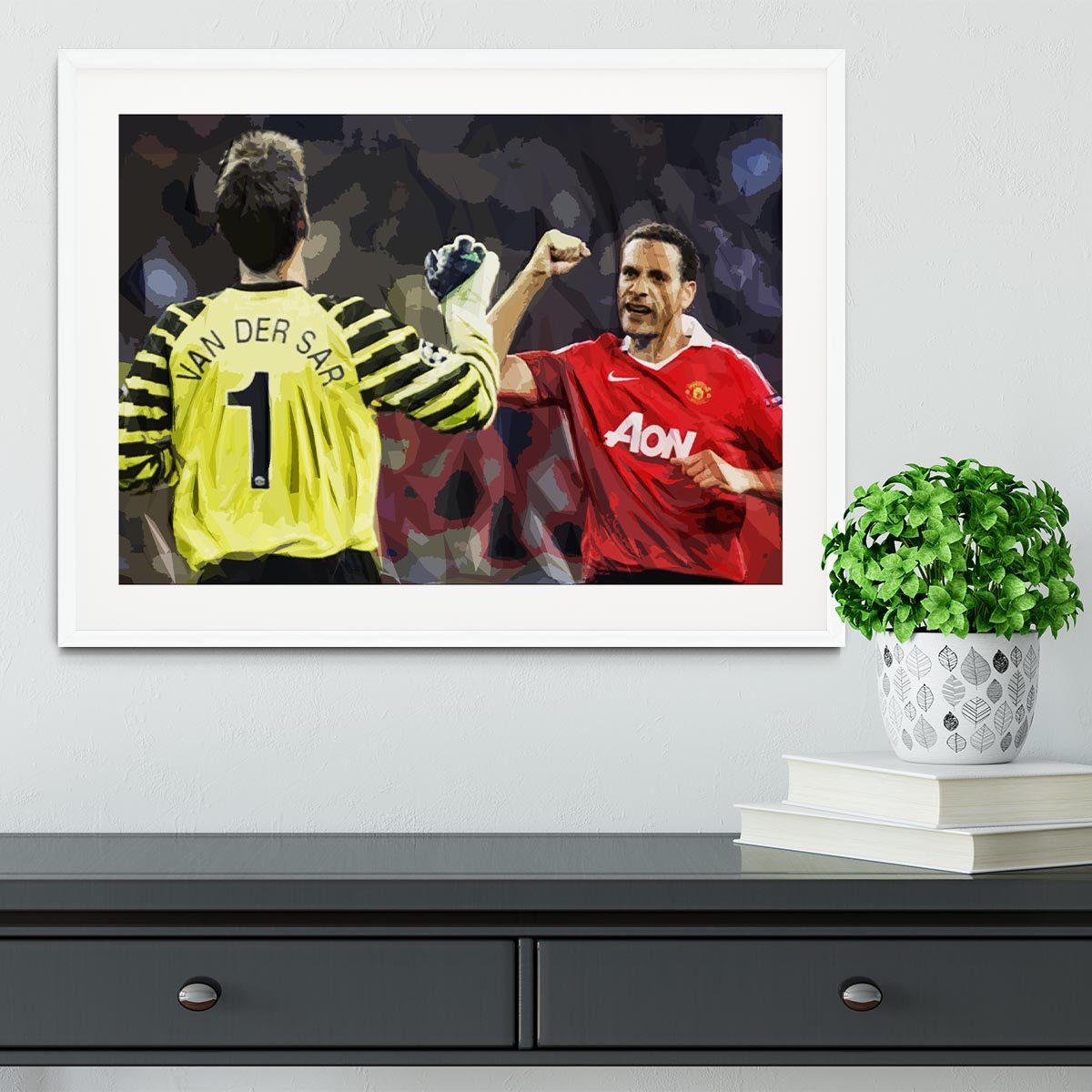 Van Der Sar And Rio Ferdinand Framed Print - Canvas Art Rocks - 5