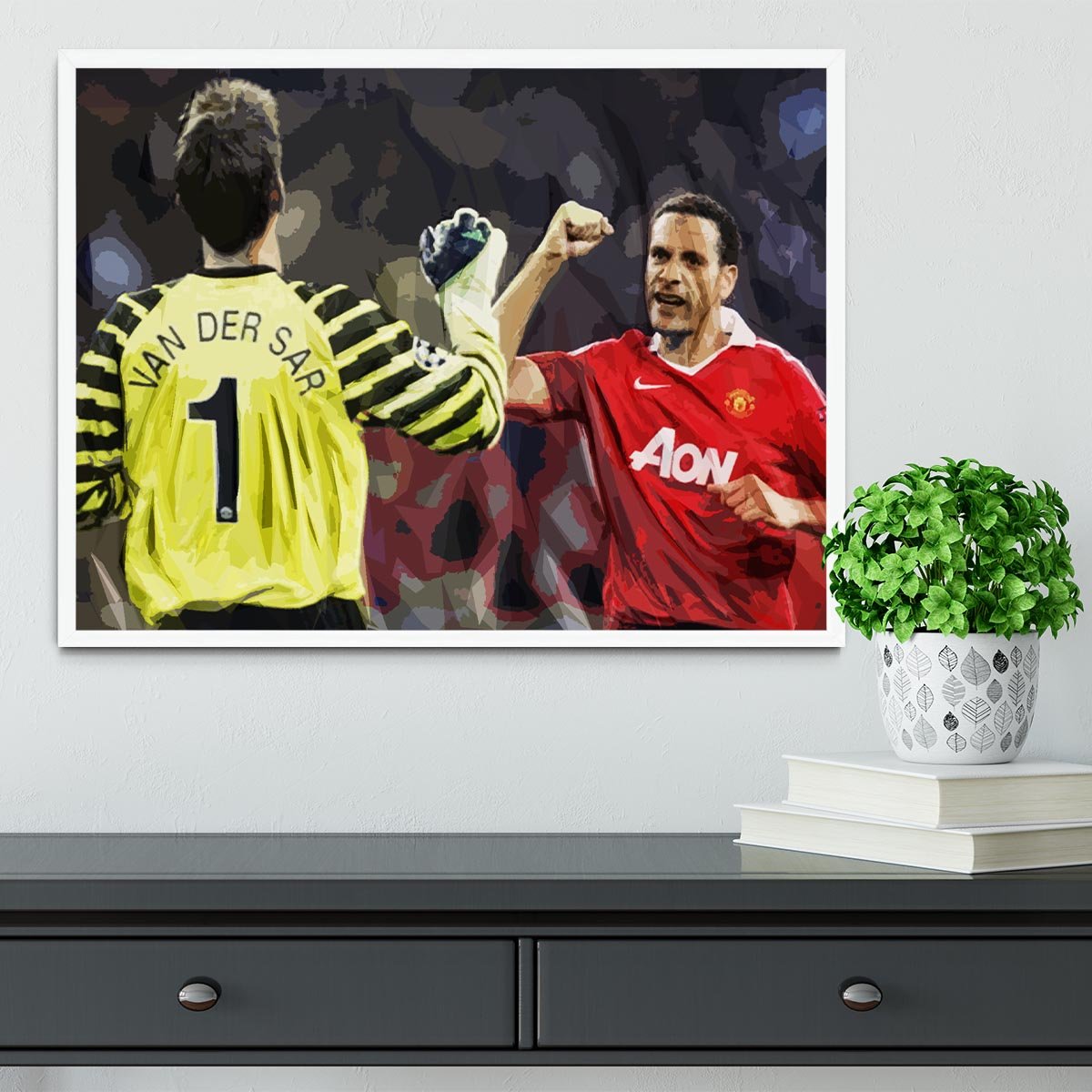 Van Der Sar And Rio Ferdinand Framed Print - Canvas Art Rocks -6