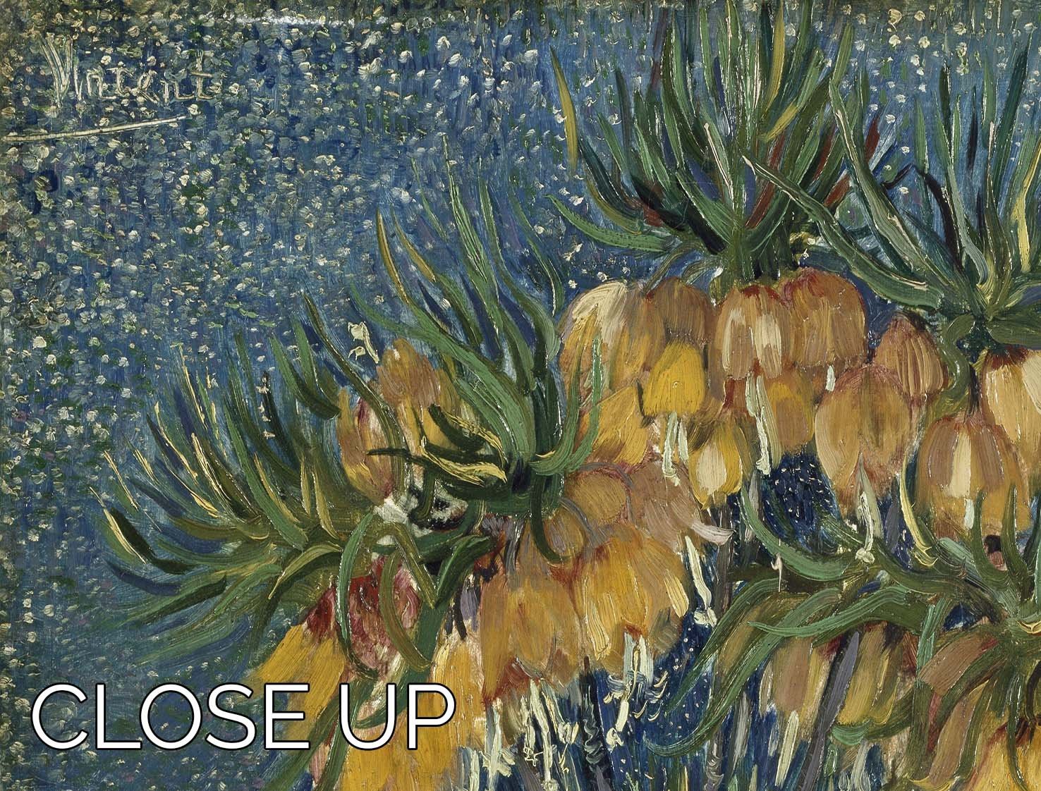 Van Gogh Fritillaries in a Copper Vase 3 Split Panel Canvas Print - Canvas Art Rocks - 3
