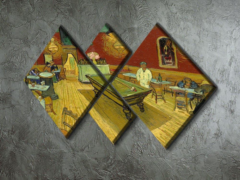 Van Gogh Night Cafe 4 Square Multi Panel Canvas - Canvas Art Rocks - 2