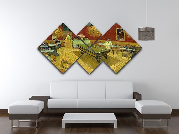 Van Gogh Night Cafe 4 Square Multi Panel Canvas - Canvas Art Rocks - 3