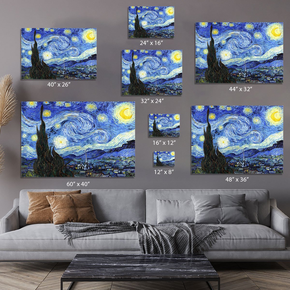 Van Gogh Starry Night Canvas Print or Poster
