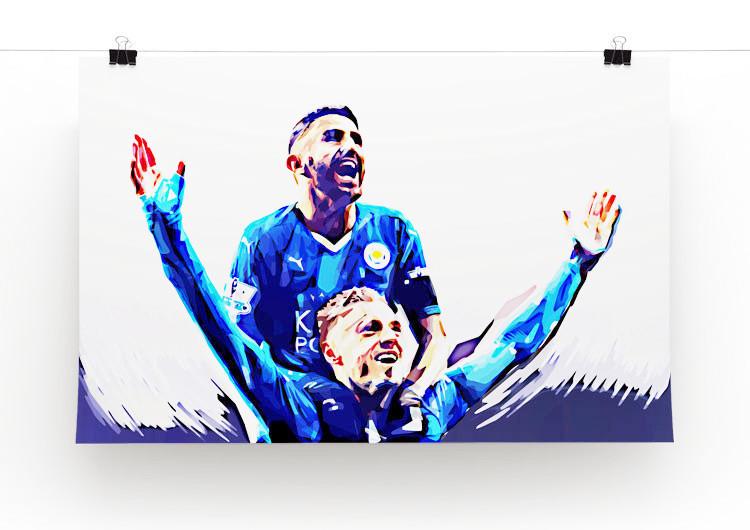 Rihad Mahrez and Jamie Vardy Print - Canvas Art Rocks - 2