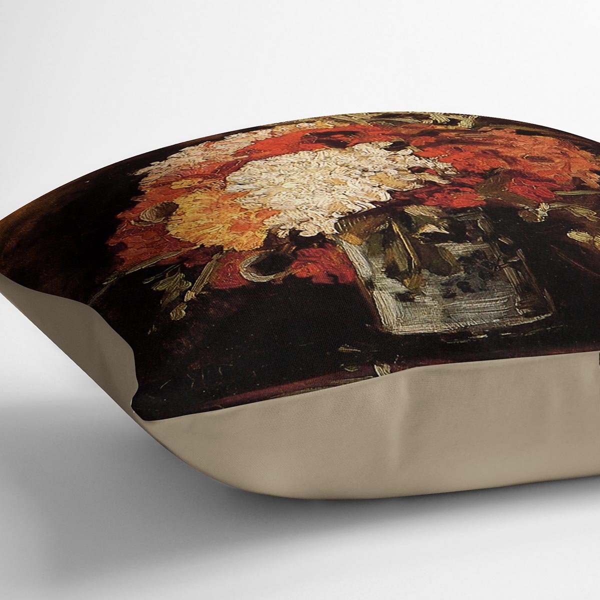 Vase with Carnations by Van Gogh Throw Pillow