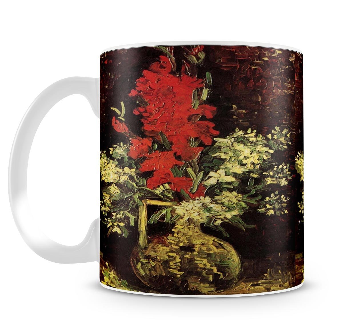 Vase with Gladioli and Carnations by Van Gogh Mug - Canvas Art Rocks - 4