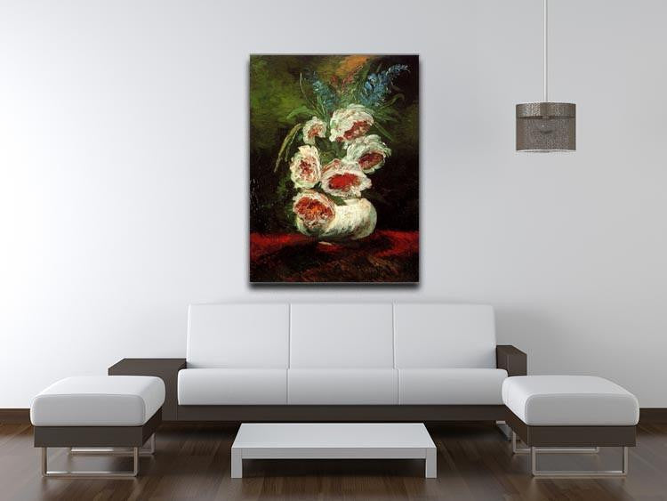 Vase with Peonies by Van Gogh Canvas Print & Poster - Canvas Art Rocks - 4
