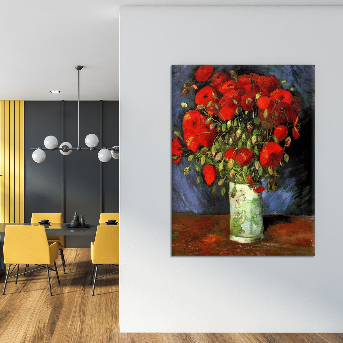 Vase with Red Poppies by Van Gogh Canvas Print or Poster