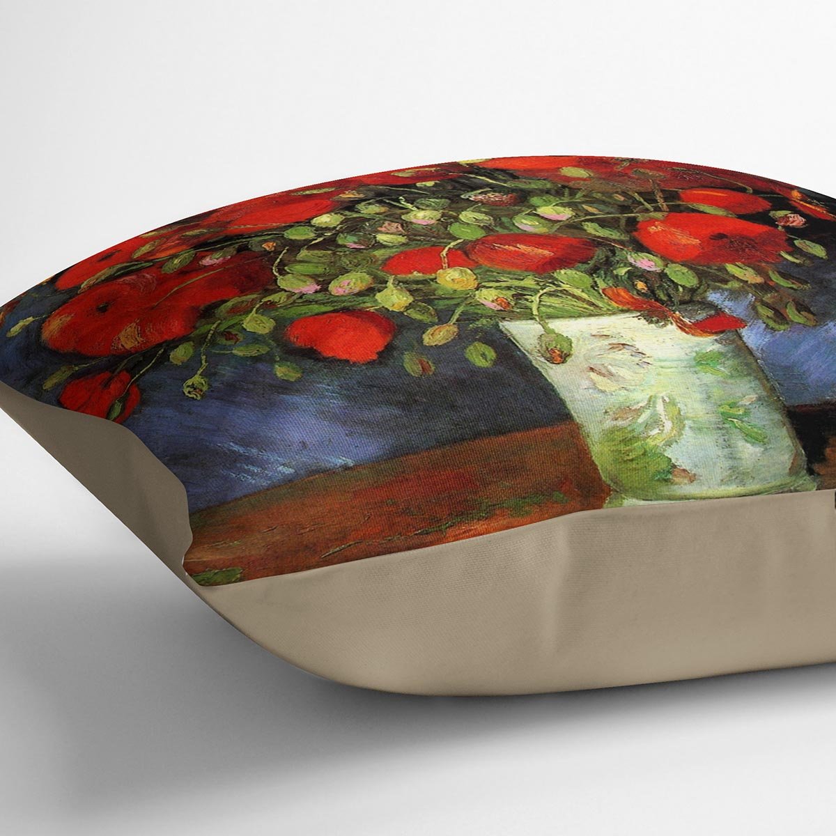 Vase with Red Poppies by Van Gogh Throw Pillow