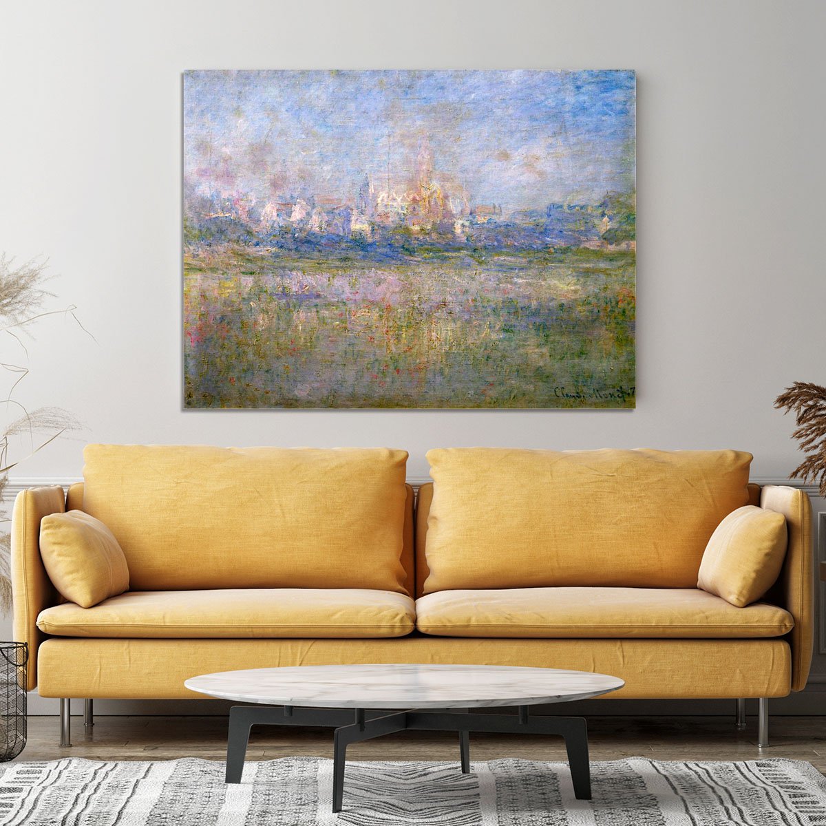 Vctheuil in the fog by Monet Canvas Print or Poster