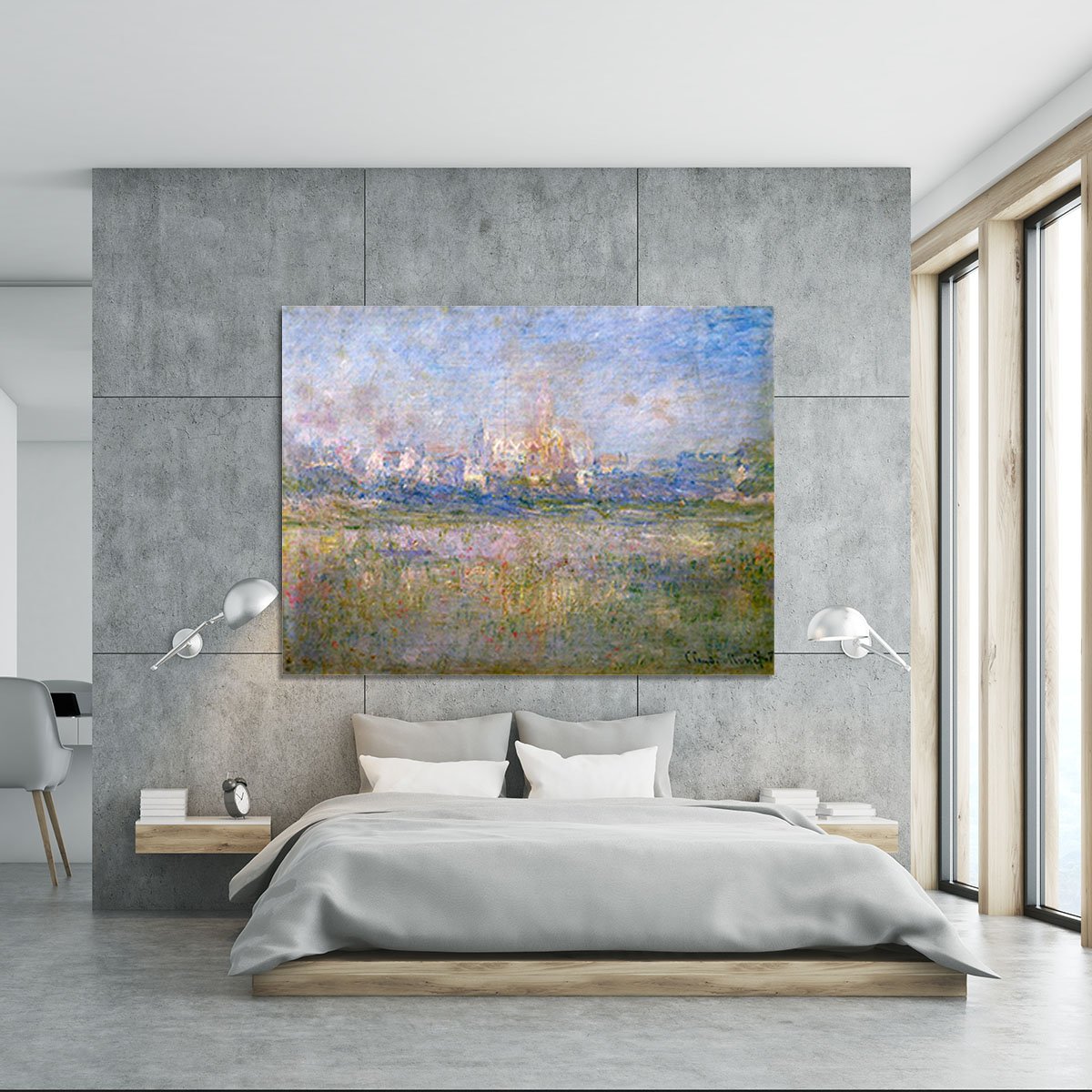 Vctheuil in the fog by Monet Canvas Print or Poster