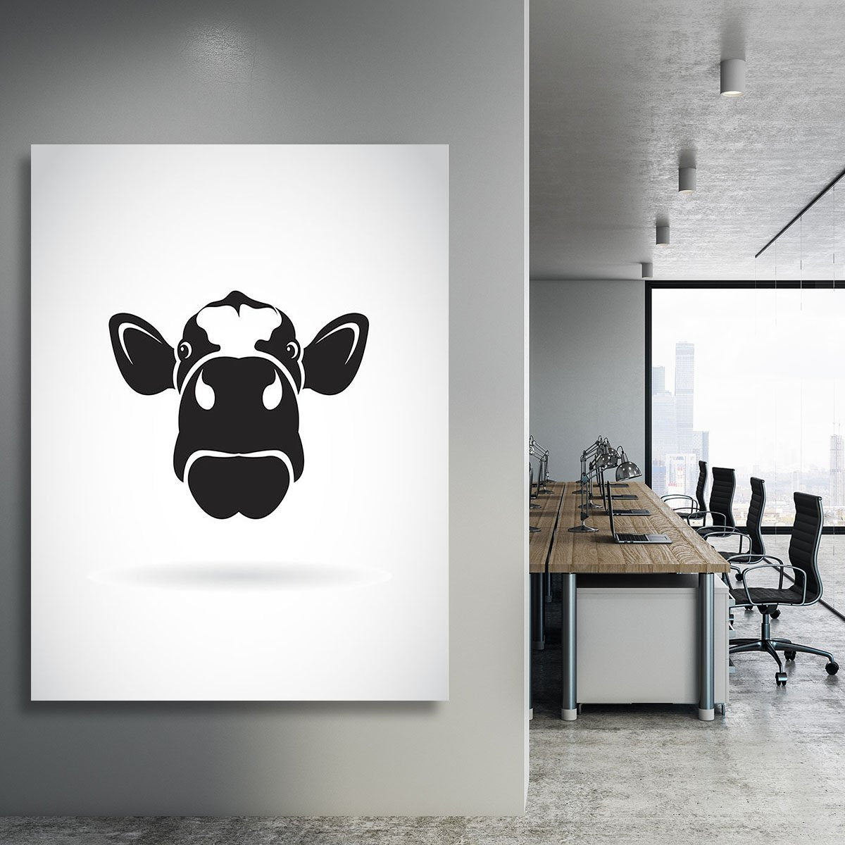 Vector image of an cow Canvas Print or Poster