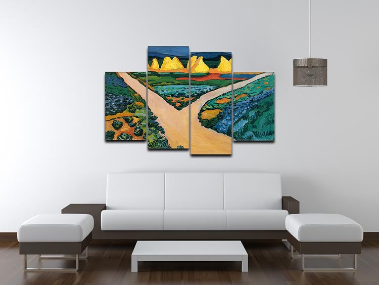 Vegetable Fields by Macke 4 Split Panel Canvas - Canvas Art Rocks - 3