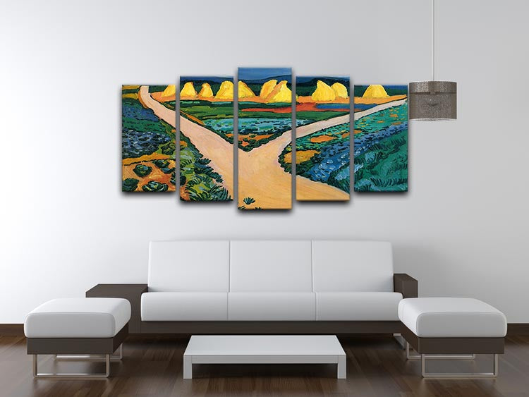 Vegetable Fields by Macke 5 Split Panel Canvas - Canvas Art Rocks - 3