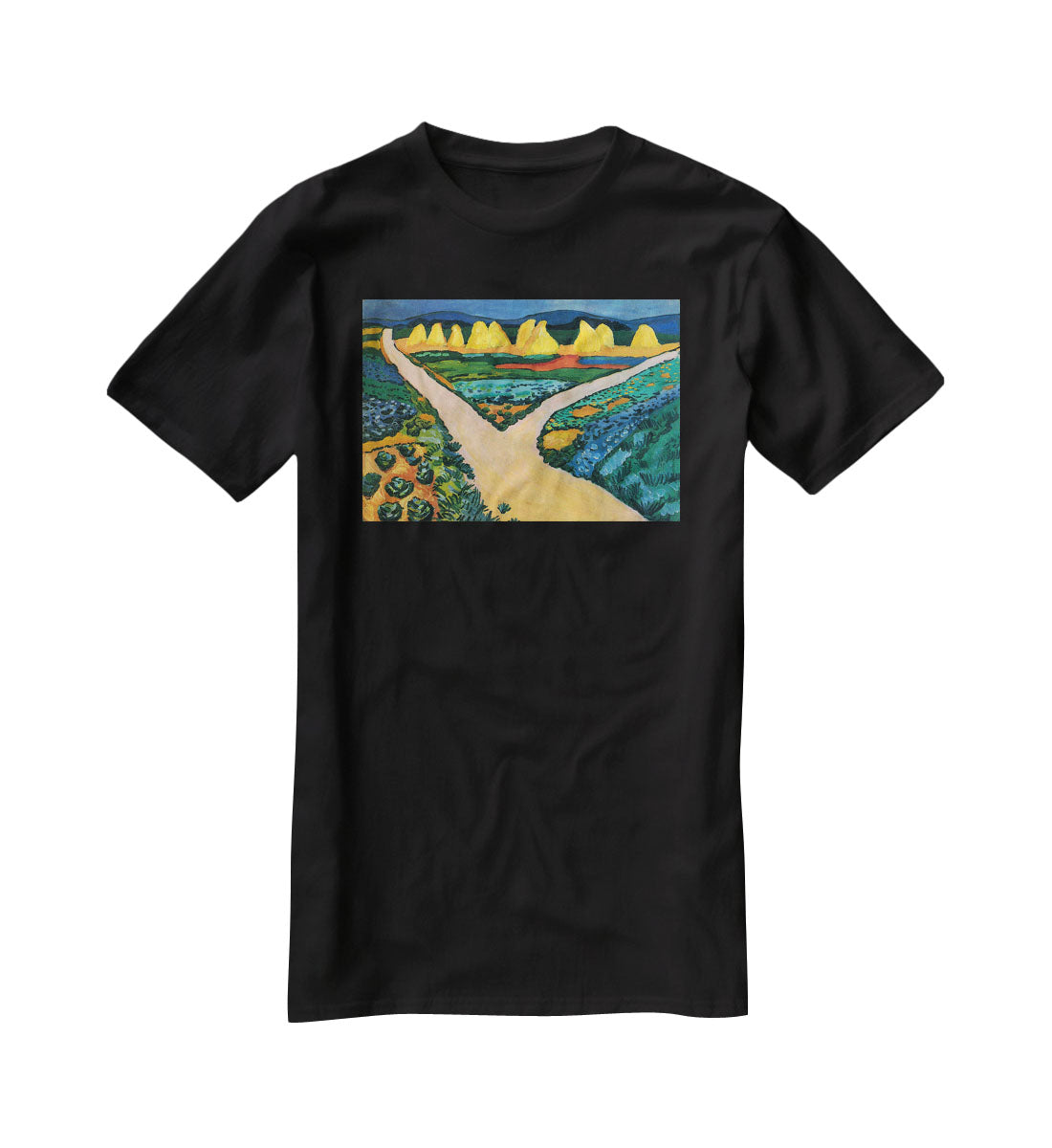Vegetable Fields by Macke T-Shirt - Canvas Art Rocks - 1