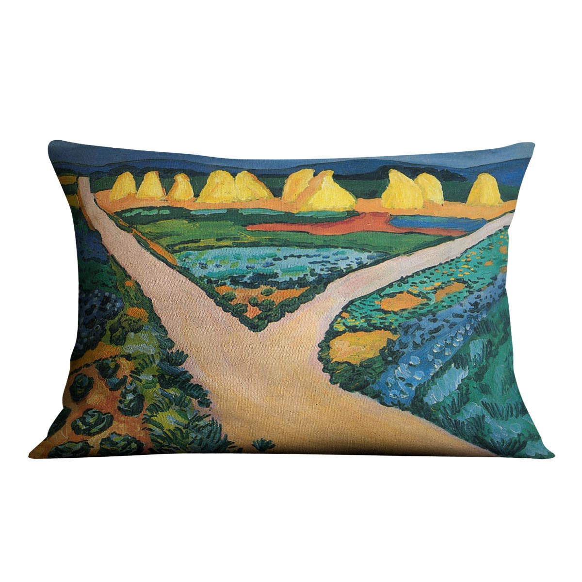 Vegetable Fields by Macke Cushion - Canvas Art Rocks - 4