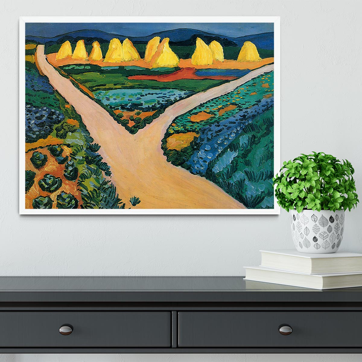 Vegetable Fields by Macke Framed Print - Canvas Art Rocks -6