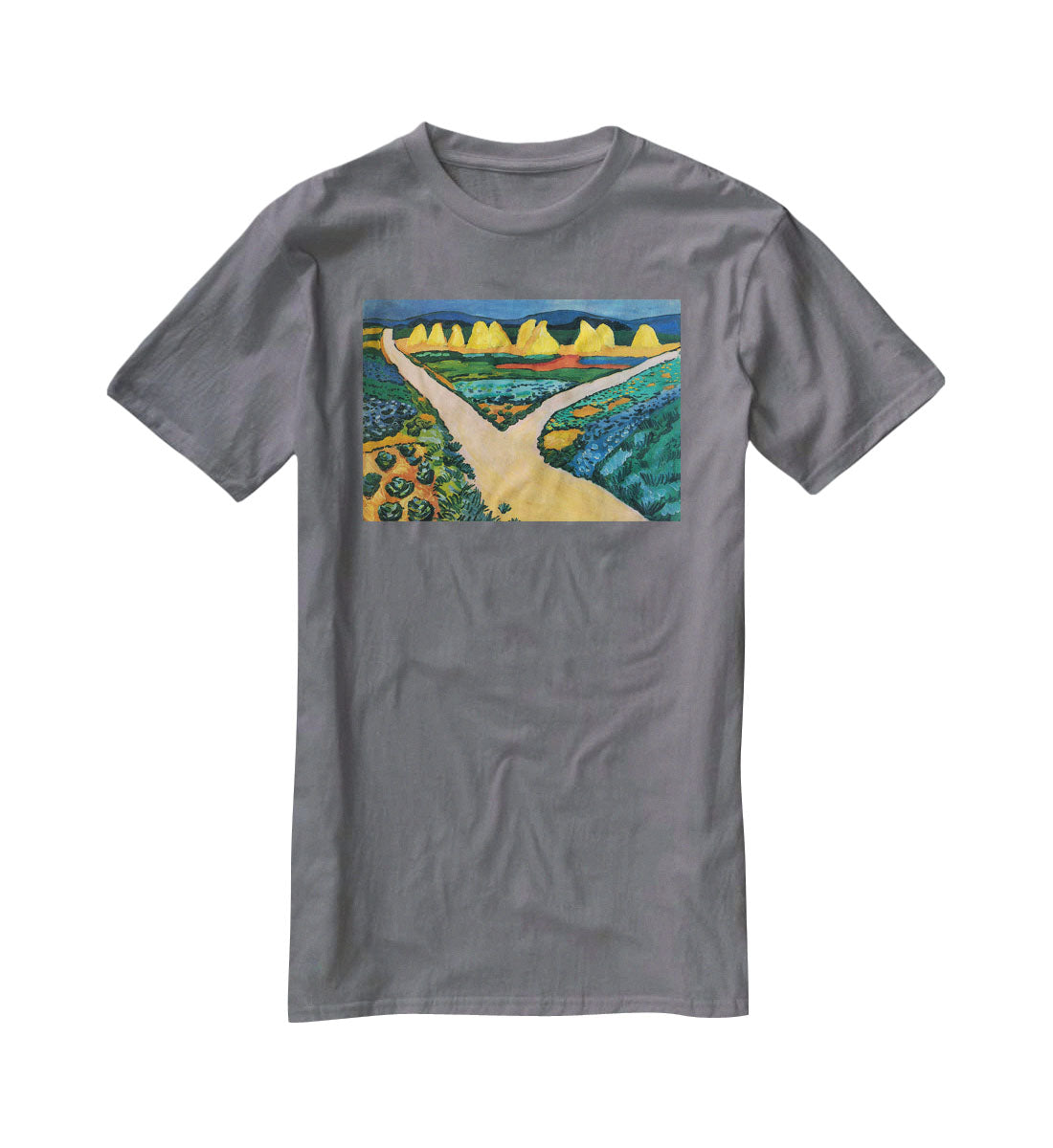 Vegetable Fields by Macke T-Shirt - Canvas Art Rocks - 3