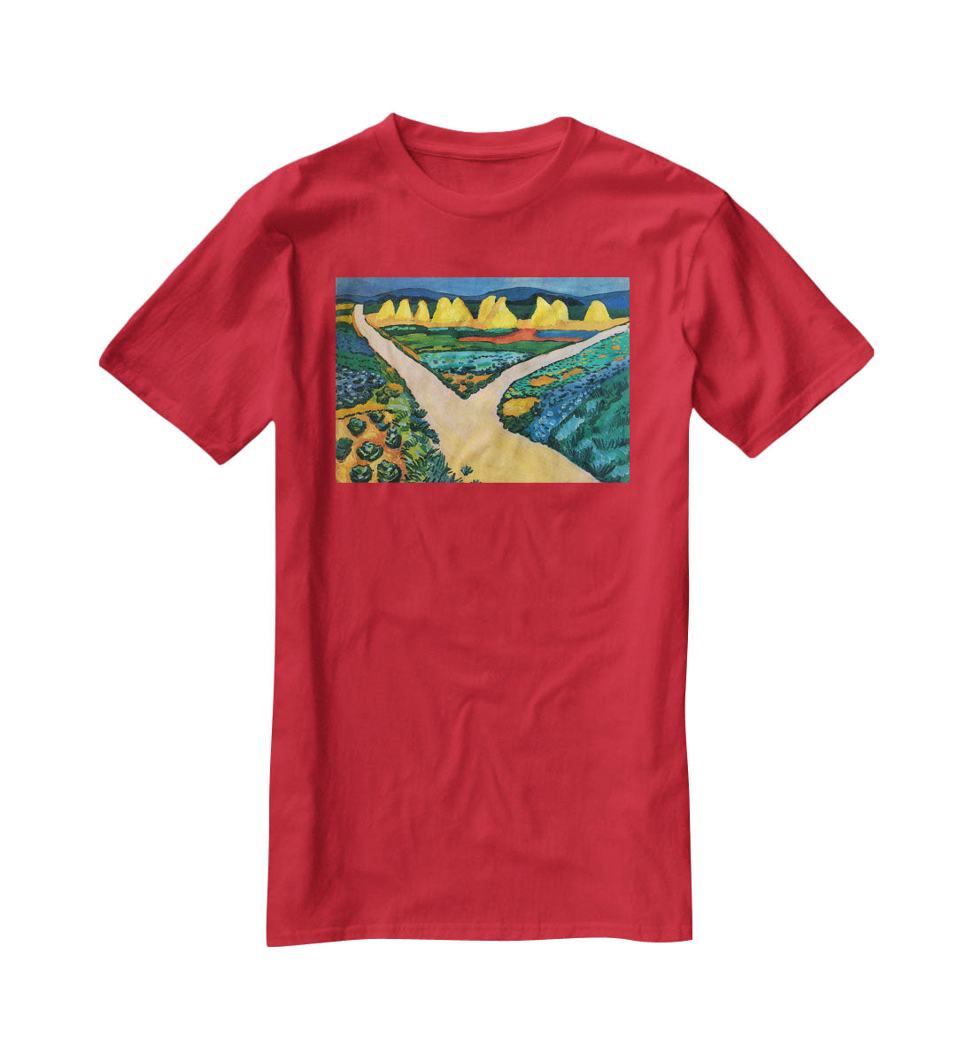 Vegetable Fields by Macke T-Shirt - Canvas Art Rocks - 4