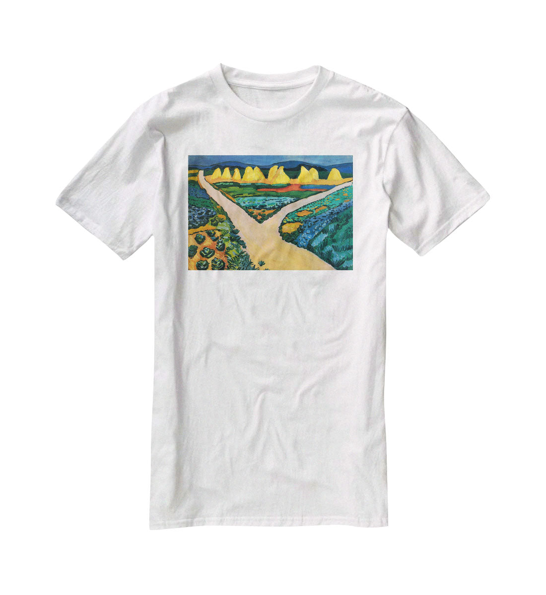 Vegetable Fields by Macke T-Shirt - Canvas Art Rocks - 5