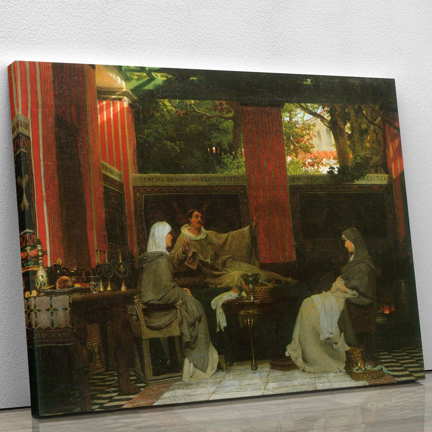 Venantius Fortunatus contributes Radegund VI by Alma Tadema Canvas Print or Poster