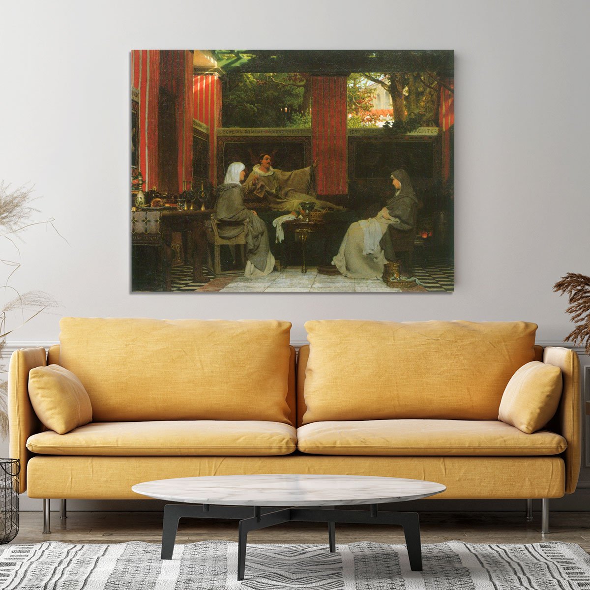 Venantius Fortunatus contributes Radegund VI by Alma Tadema Canvas Print or Poster