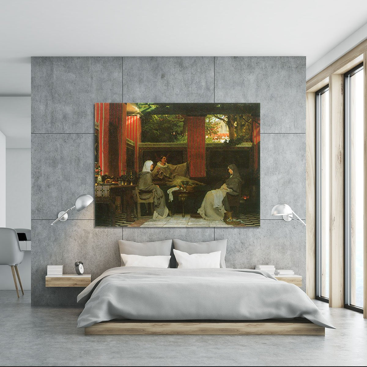 Venantius Fortunatus contributes Radegund VI by Alma Tadema Canvas Print or Poster