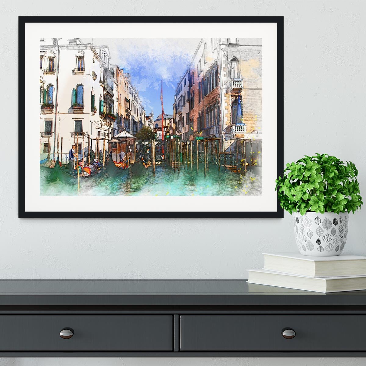 Venice Painting Framed Print - Canvas Art Rocks - 1