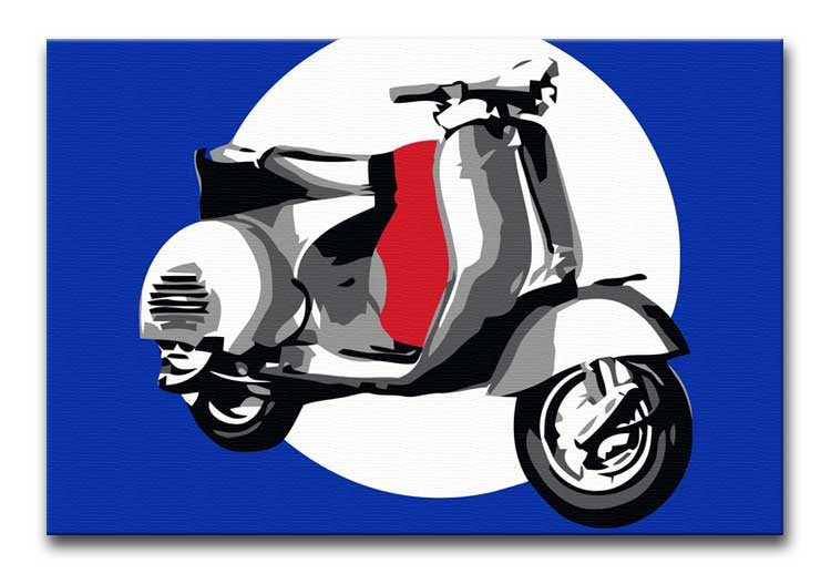 Vespa Scooter Pop Art Print - Canvas Art Rocks - 1