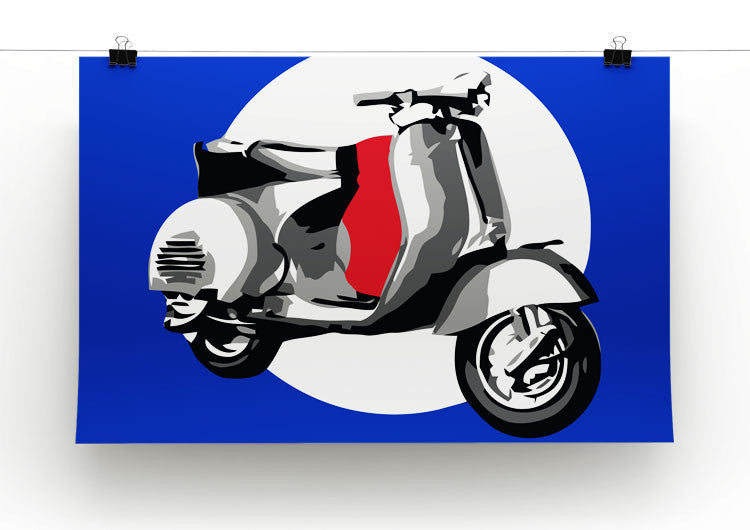 Vespa Scooter Pop Art Print - Canvas Art Rocks - 2