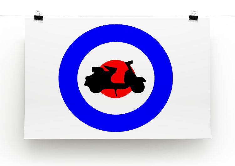 Lambretta Mod Target Print - Canvas Art Rocks - 2