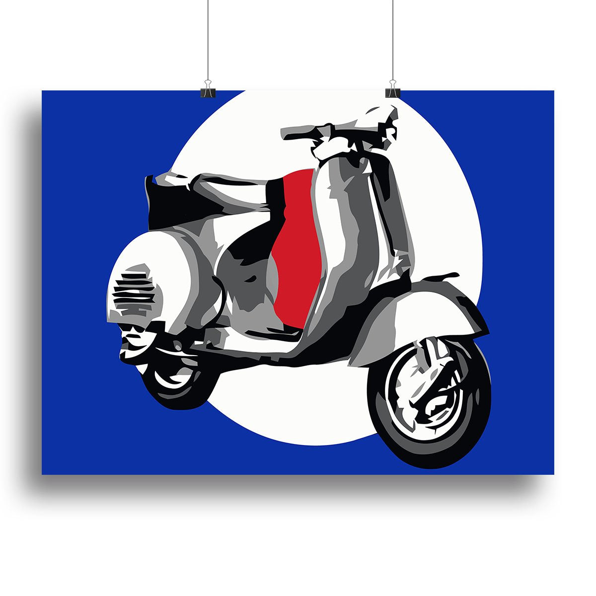 Vespa Scooter Pop Art Canvas Print or Poster