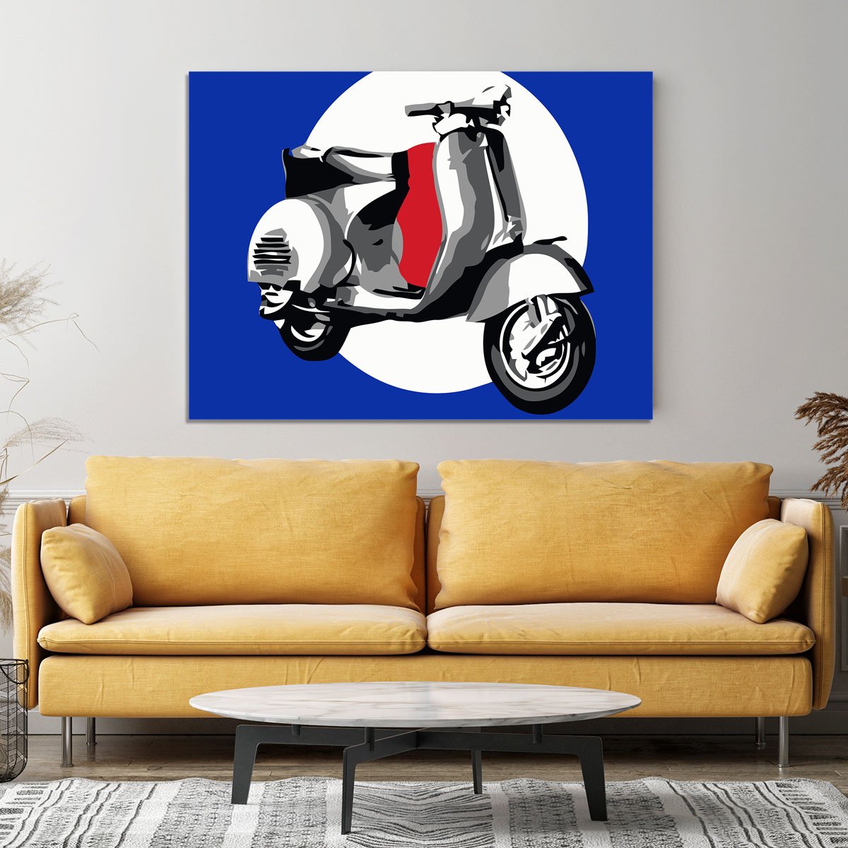 Vespa Scooter Pop Art Canvas Print or Poster