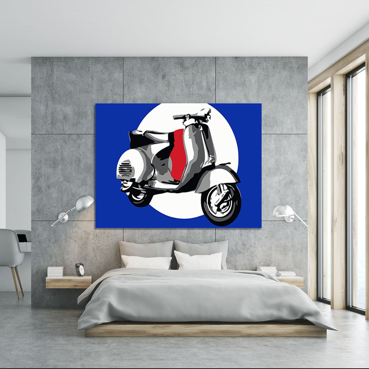 Vespa Scooter Pop Art Canvas Print or Poster