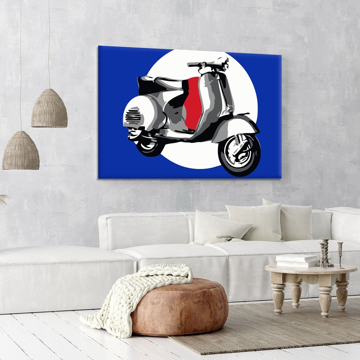 Vespa Scooter Pop Art Canvas Print or Poster