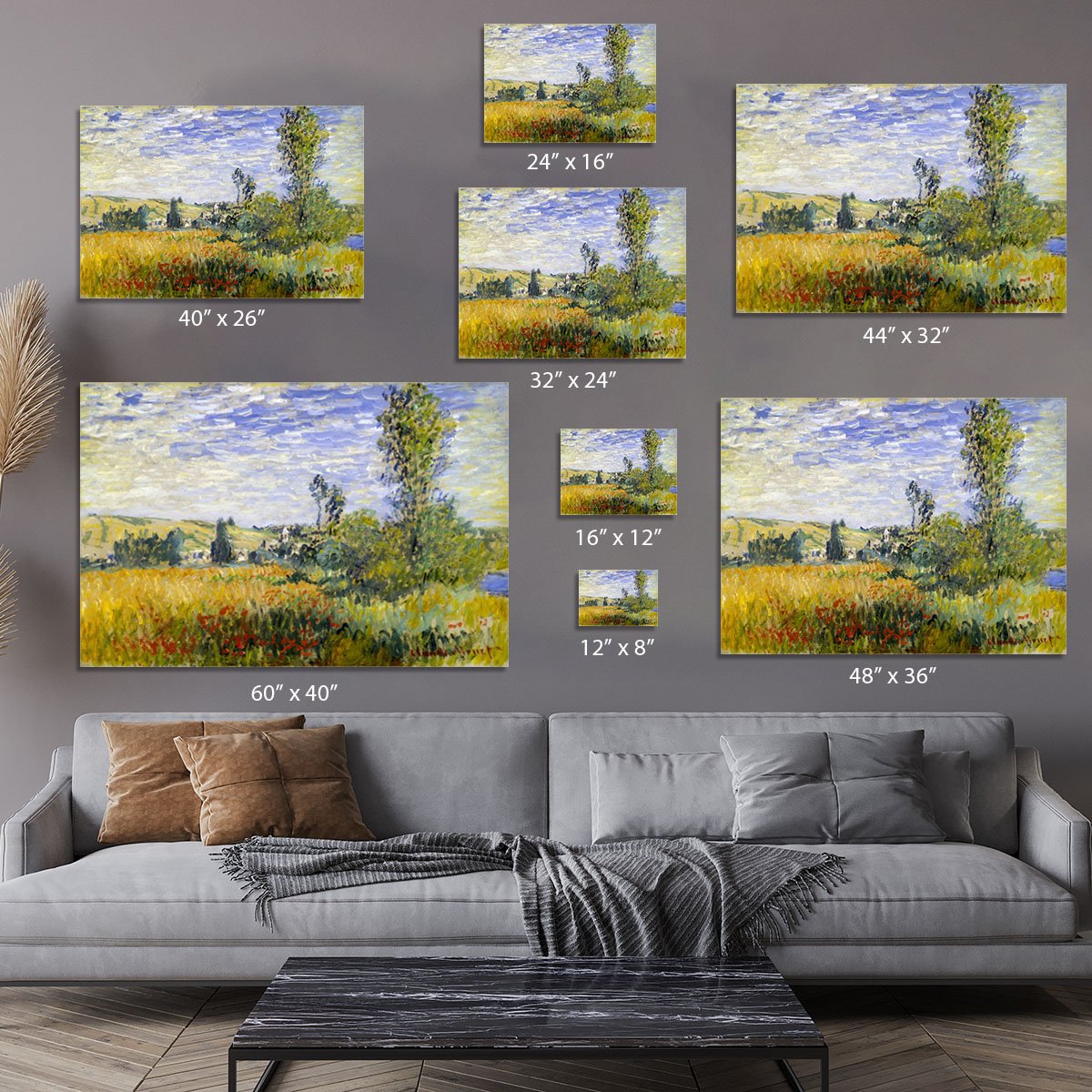 Vetheuil by Monet Canvas Print or Poster