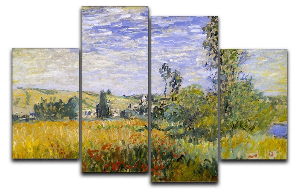 Vethueil by monet 4 Split Panel Canvas  - Canvas Art Rocks - 1