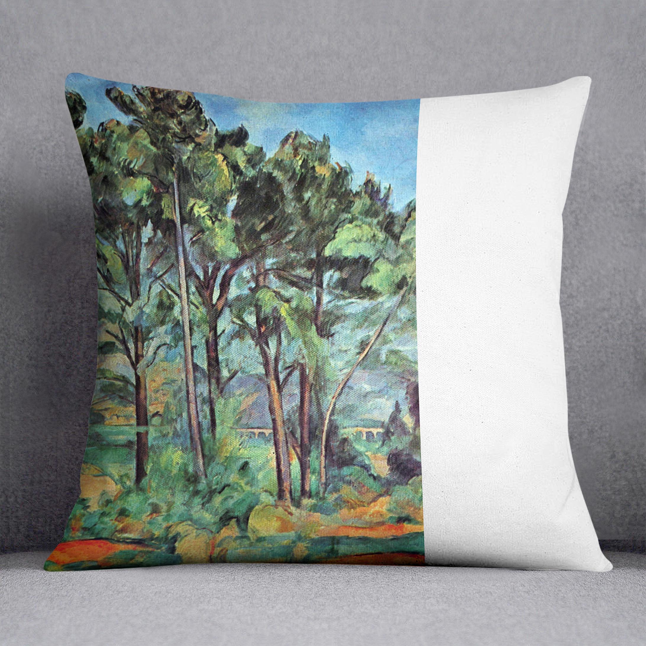 Viaduct by Cezanne Cushion - Canvas Art Rocks - 1