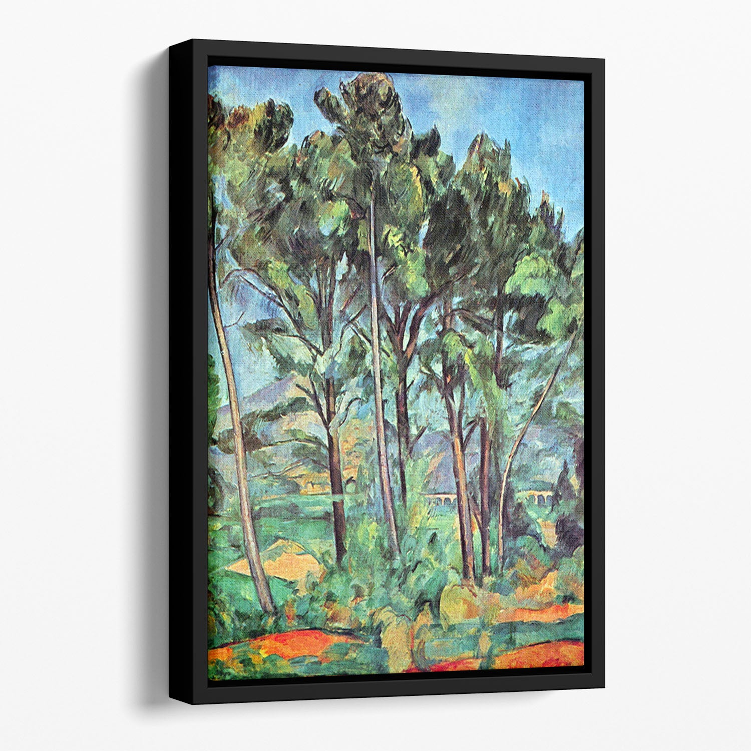 Viaduct by Cezanne Floating Framed Canvas - Canvas Art Rocks - 1