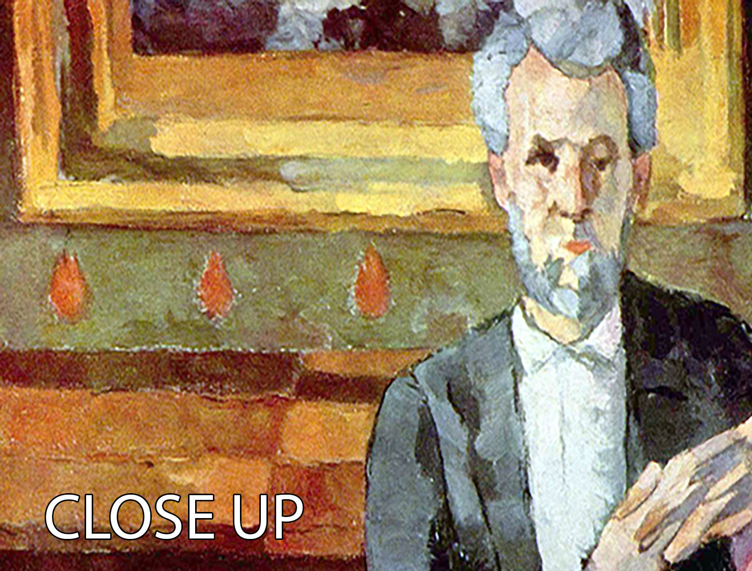 Victor Chocquet seated portrait by Cezanne 3 Split Panel Canvas Print - Canvas Art Rocks - 3
