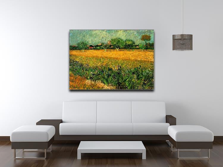 View of Arles with Irises in the Foreground by Van Gogh Canvas Print & Poster - Canvas Art Rocks - 4