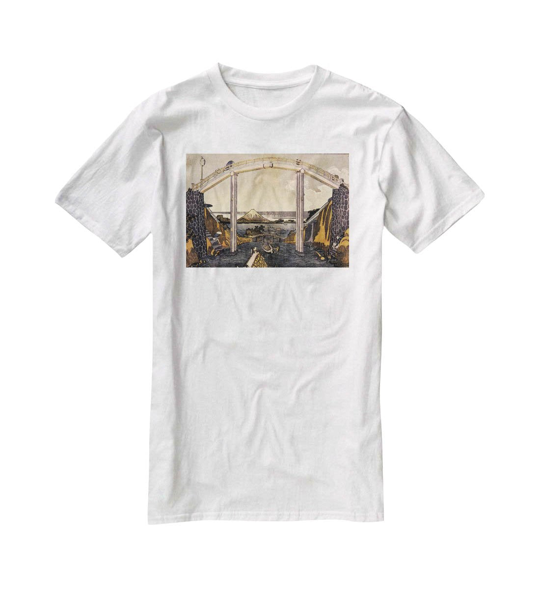 View of Mount Fuji by Hokusai T-Shirt - Canvas Art Rocks - 5