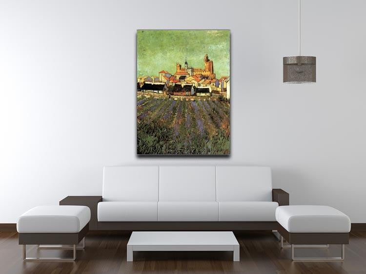 View of Saintes-Maries by Van Gogh Canvas Print & Poster - Canvas Art Rocks - 4