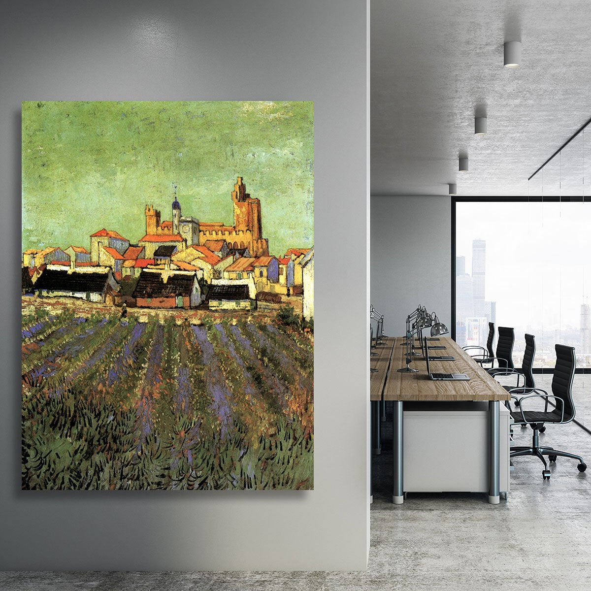 View of Saintes-Maries by Van Gogh Canvas Print or Poster