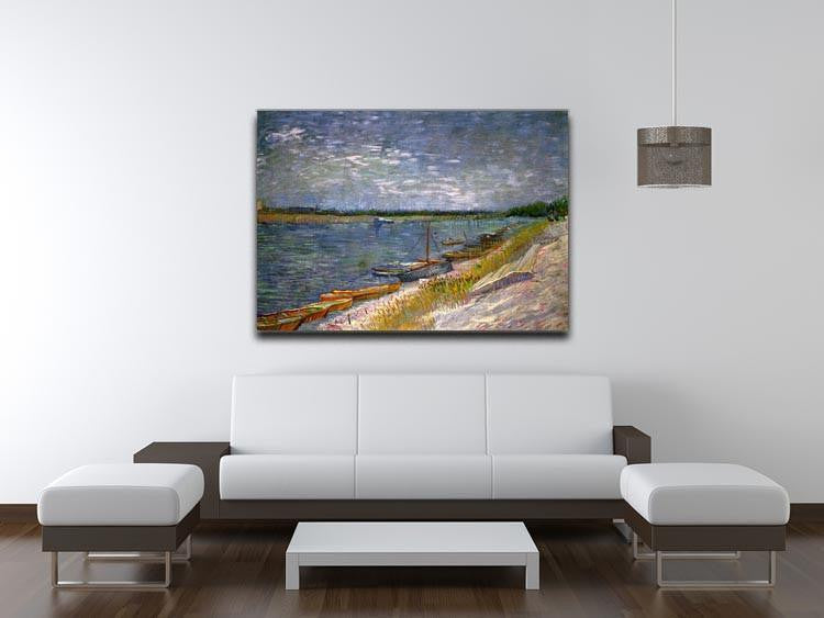 View of a River with Rowing Boats by Van Gogh Canvas Print & Poster - Canvas Art Rocks - 4