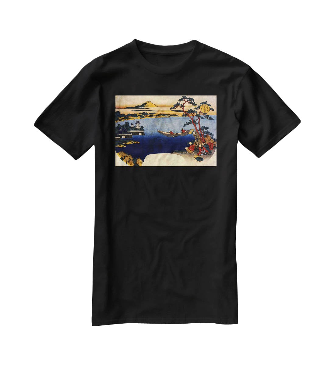 View of lake Suwa by Hokusai T-Shirt - Canvas Art Rocks - 1