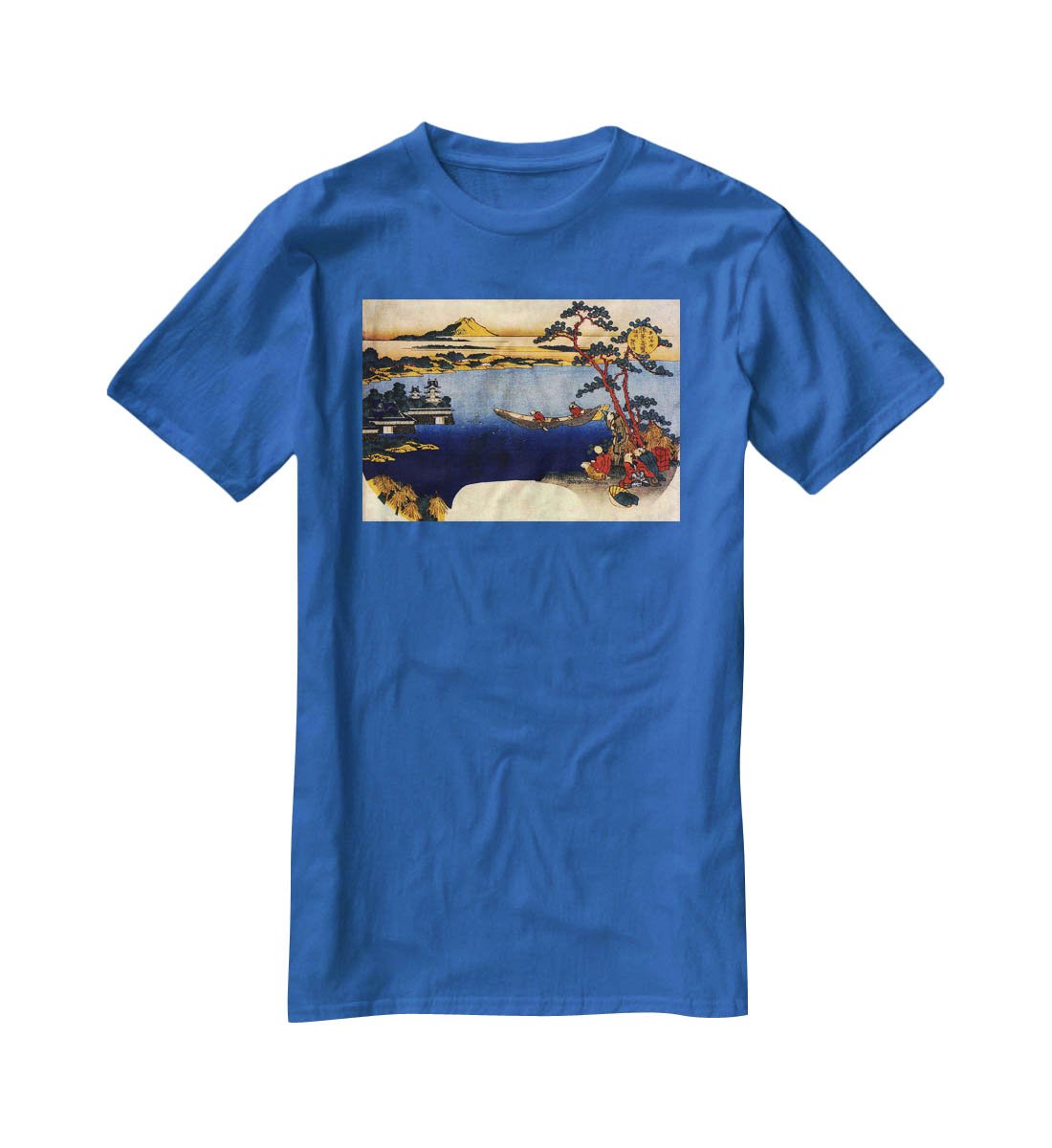 View of lake Suwa by Hokusai T-Shirt - Canvas Art Rocks - 2