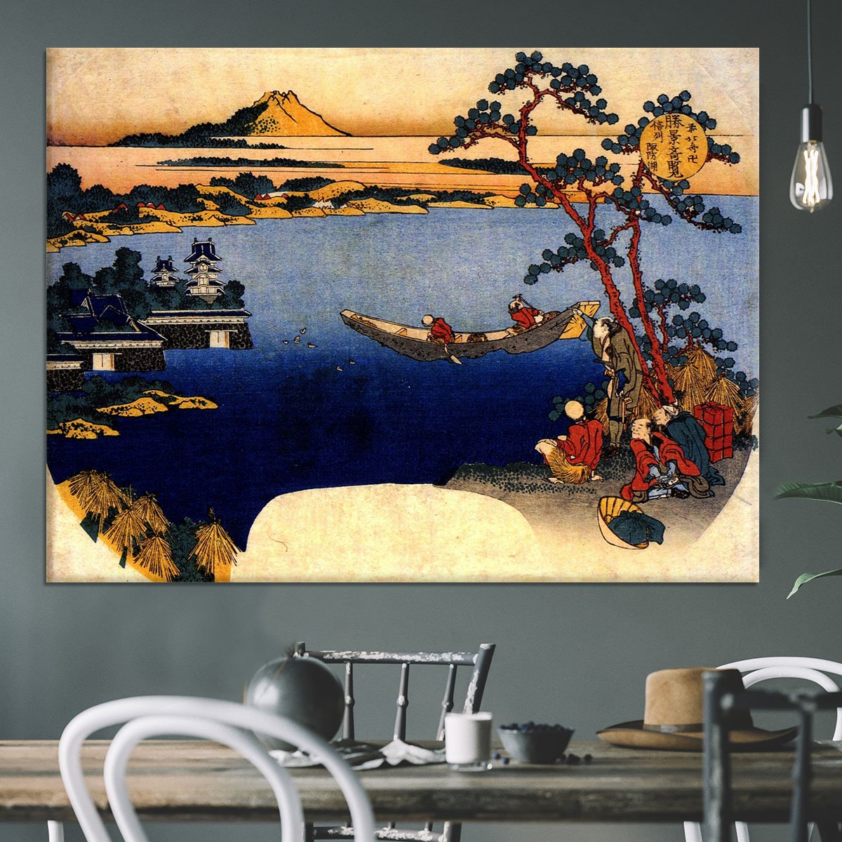 View of lake Suwa by Hokusai Canvas Print or Poster