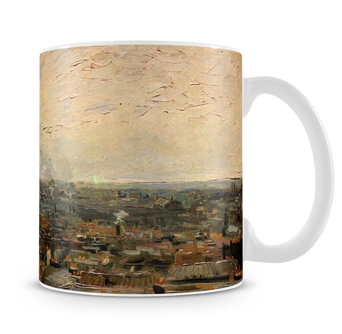 View of paris from Montmarte by Van Gogh Mug - Canvas Art Rocks - 4